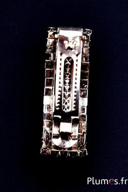 Barrette bijou - 5 x 3 cm - strass cristal